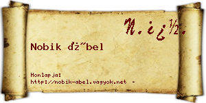 Nobik Ábel névjegykártya